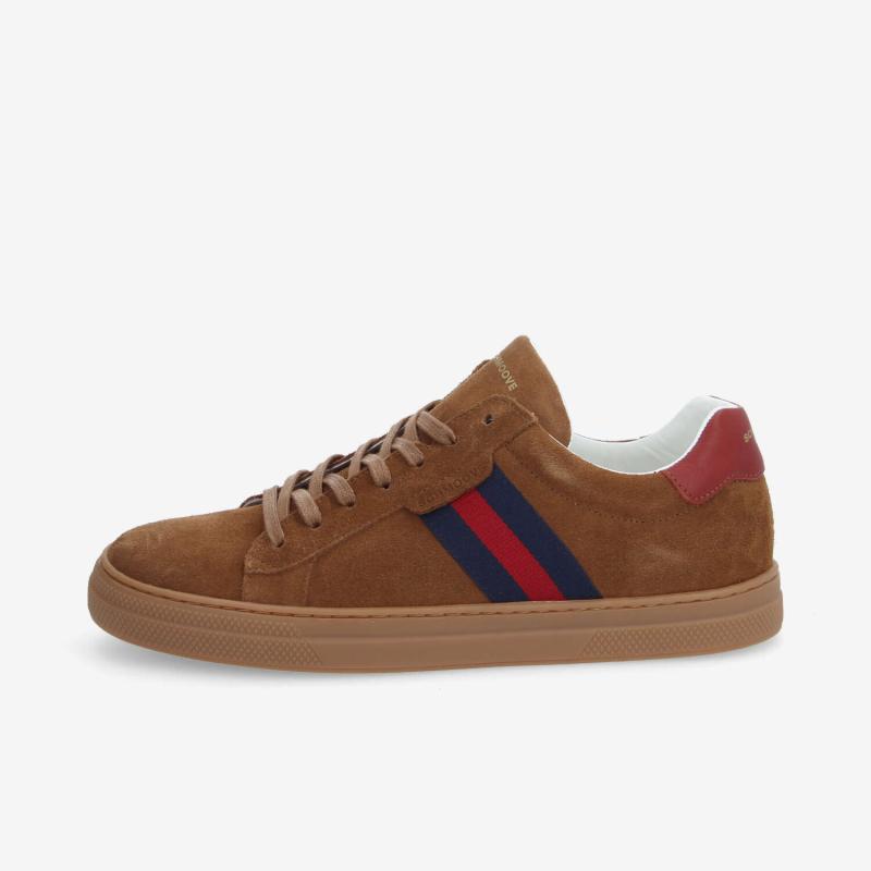 SPARK GANG M - SUEDE/STRAP - WHISKY/BLEU MARINE